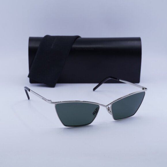 Final Price! Saint Laurent SL637 002 Silver/Grey Sunglasses - Picture 1 of 13